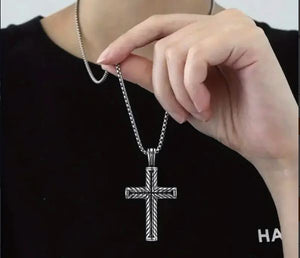 Mens Punk Pendant Cross