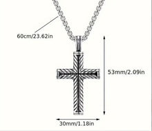 Load image into Gallery viewer, Mens Punk Pendant Cross