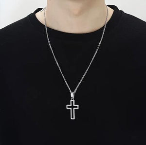 Hollow Cross Pendant Chain Necklace