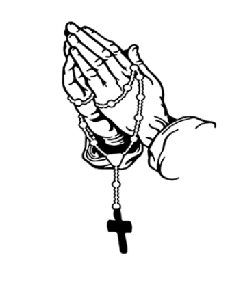 Rosary Bead Prayer Gesture Decal